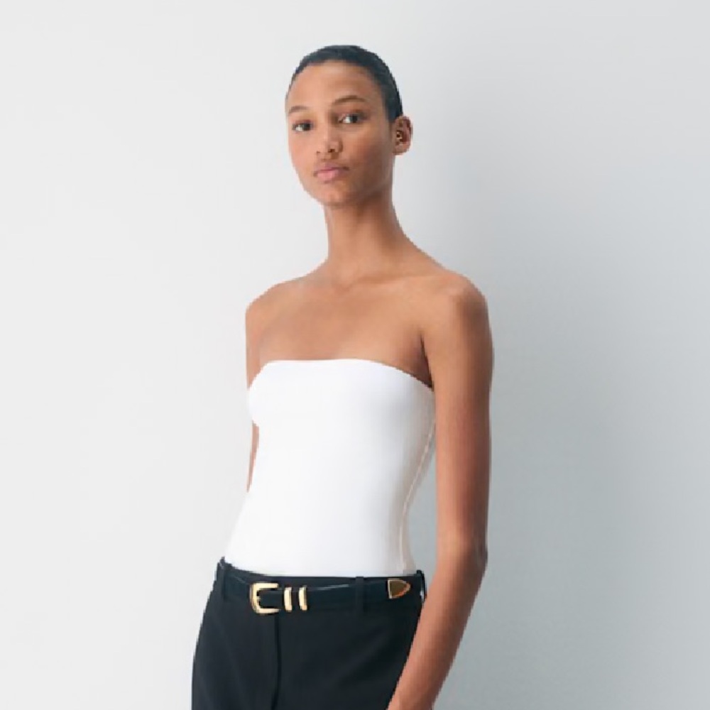 Babaton Contour White Tube Top